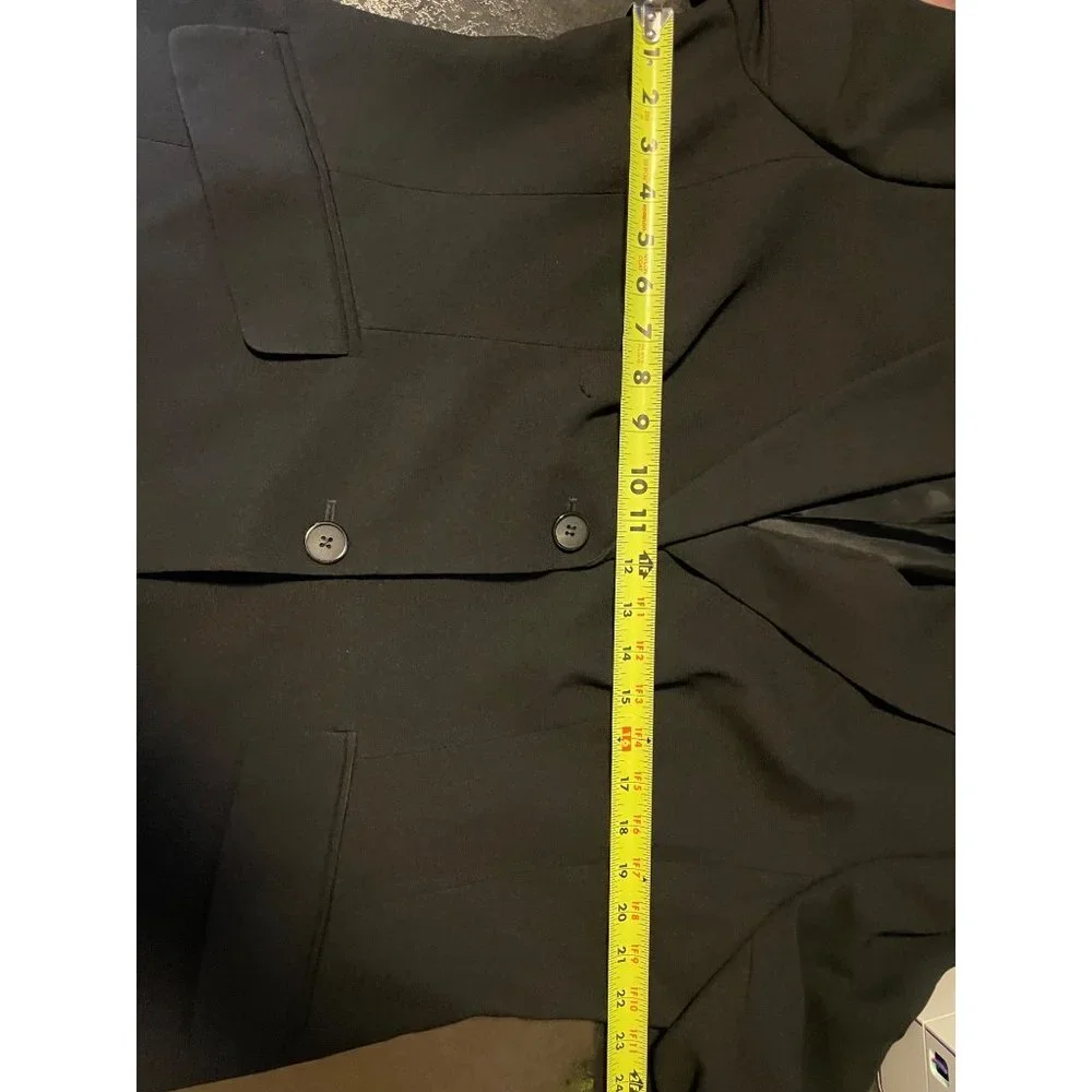 Nygard Black Two Button Long Blazer Jacket Sz 16 - Picture 7 of 10